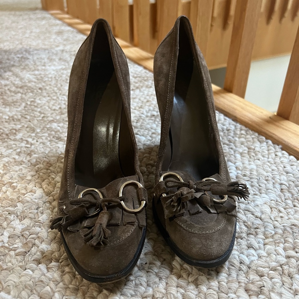 Gucci Horsebit Tassle Heels 8.5